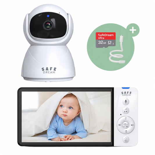 SafeDream Babyfoon met Camera – 5 inch scherm, 355° draaibaar, zonder wifi