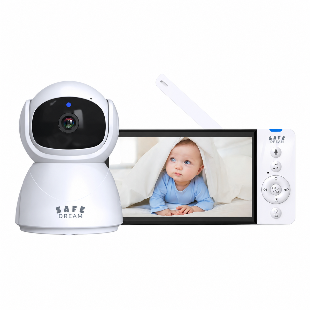 SafeDream babyfoon: camera en scherm van 5 inch
